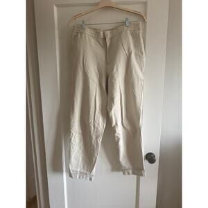 COS Off-White Tapered Cotton Chinos - Elastic Waist - Size 54 (US 38)